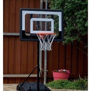 Pro Mini Hoop Basketball System with Adjustable-Height Pole and 7-Inch Ball